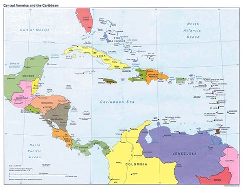 Central America and Caribbean Map with examples of MAP implementation in various industries